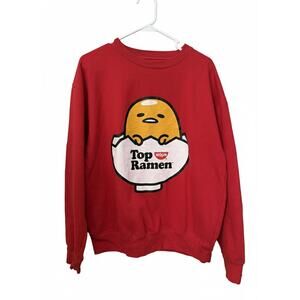 Top Ramen x Gudetama Red Sweatshirt Sanrio - size Small / Medium adult